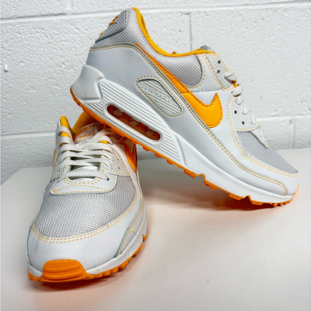 NIKE AIR MAX 90 WHITE-LASER ORANGE DH0276-100 Men’s Size 10.5